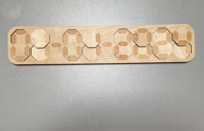 Photo of a solution of calendar puzzle "Digital" of the challenge of January 1, 2024